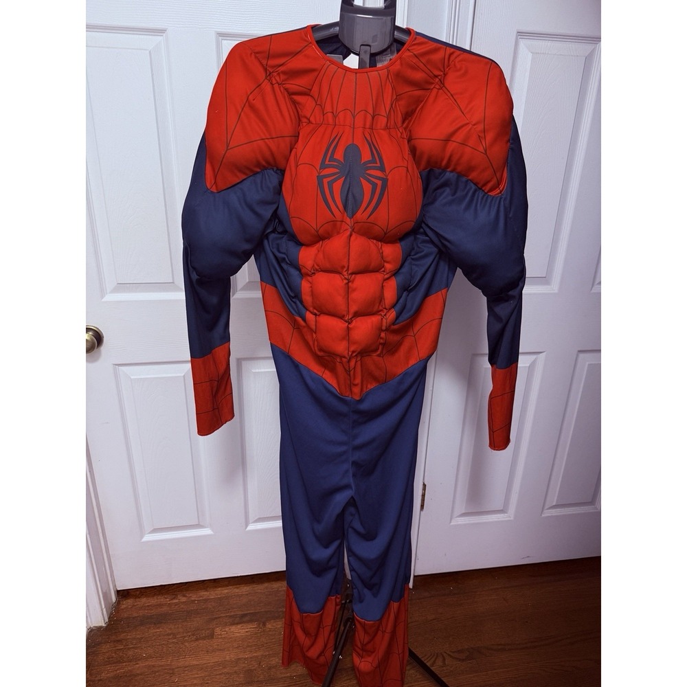 Spider-Man Muscle-Padded Costume Jumpsuit (See Measurements)